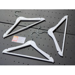 Плечики пластмасові з металевим гачком 33,5х1см. (білі)